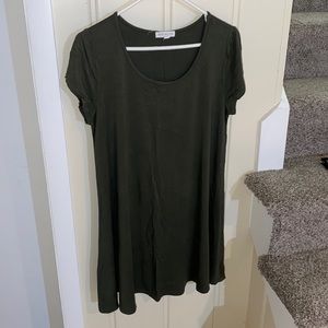 Green T-shirt dress